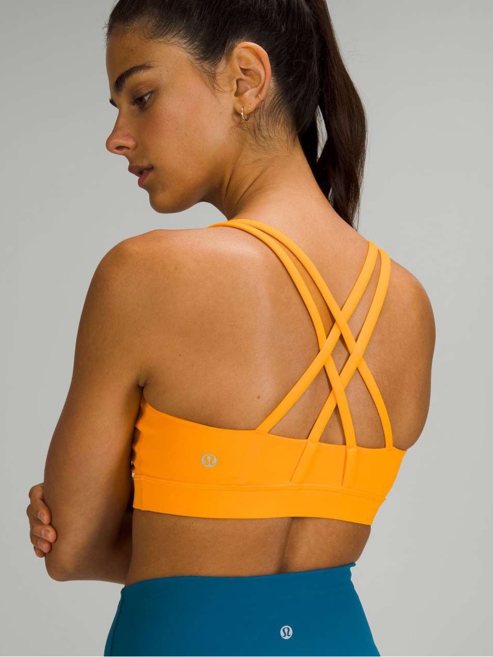 Lululemon Energy Bra *Medium Support, B–D Cups Clementine Size 14